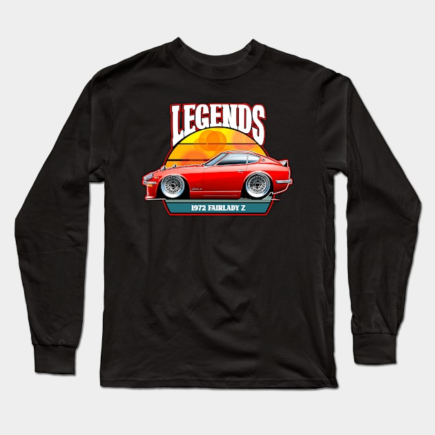 My Cartooned Legends Datsun Fairlady Z Long Sleeve T-Shirt by stefansautoart